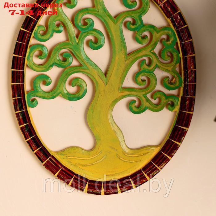 Панно настенное "Древо жизни" дерево, стекло 23х30 см - фото 3 - id-p195465826