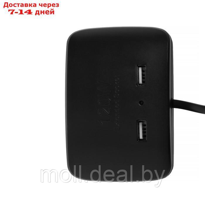 Разветвитель прикуривателя 12-24V, 3 гнезда, 2 USB 1A, провод 50 см - фото 3 - id-p195465055