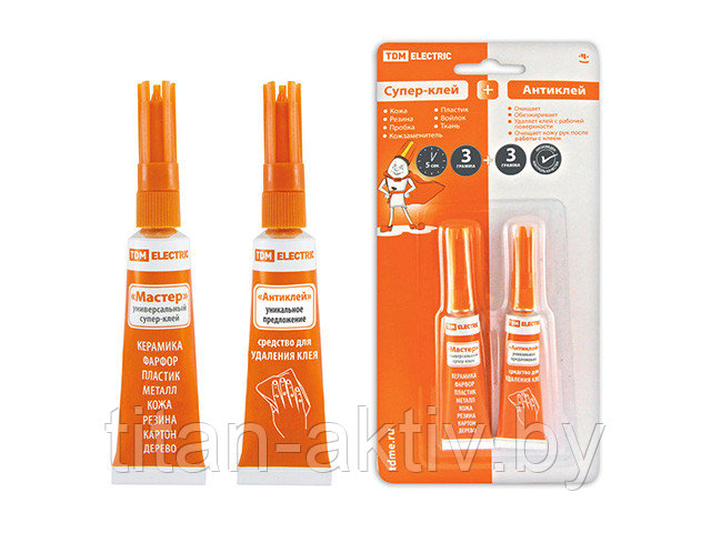 Супер-клей "Мастер" + антиклей/блистер TDM