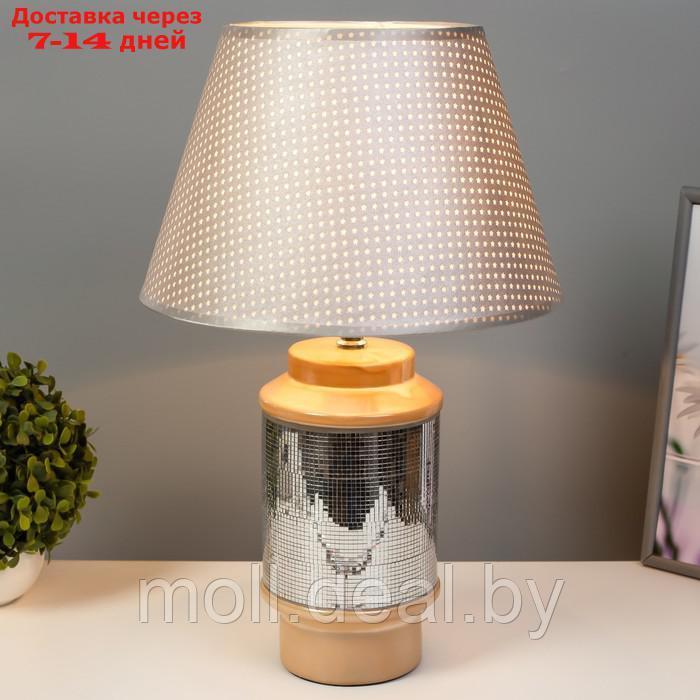 Настольная лампа "Вайли" Е27 40Вт серебро-бежевый 30х30х46 см - фото 2 - id-p195466086