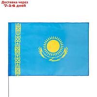 Флаг Казахстана, 90 х 135 см, полиэфирный шелк, без древка
