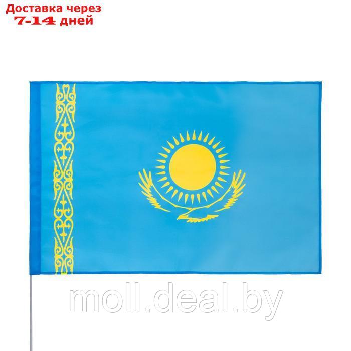 Флаг Казахстана, 90 х 135 см, полиэфирный шелк, без древка - фото 1 - id-p195464183