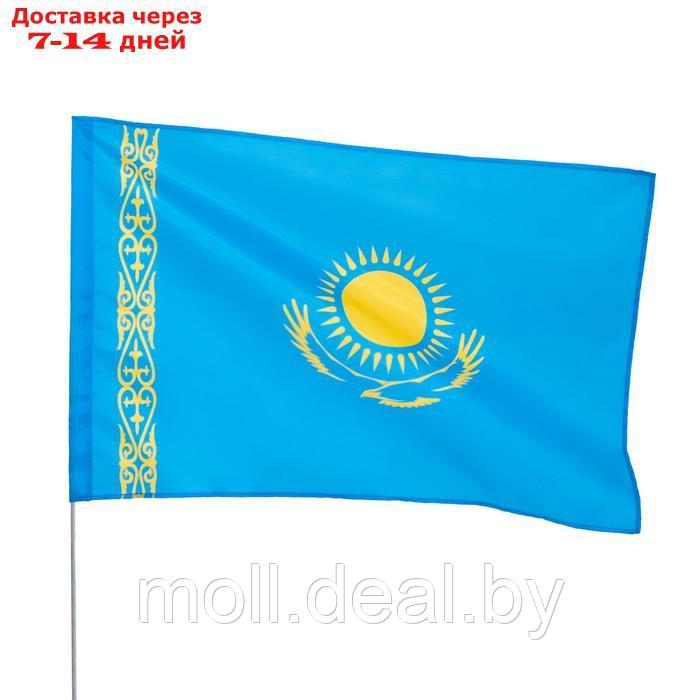 Флаг Казахстана, 90 х 135 см, полиэфирный шелк, без древка - фото 2 - id-p195464183