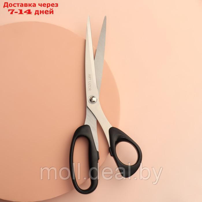 Набор ножниц: портновские 10", 25,5 см, для обрезки ниток 10,5 см, цвет чёрный - фото 2 - id-p195464206