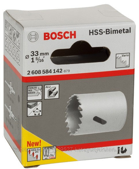 Биметаллическая коронка BOSCH STANDARD 33 ММ