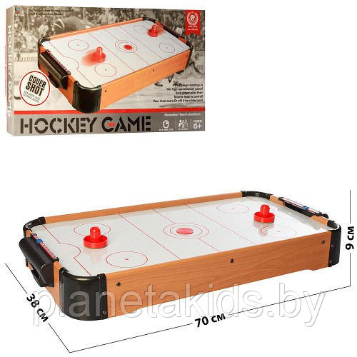 Настольная игра - АэроХоккей деревянный хоккей (р-ры 70х9,5х38,5), арт. 2355 - фото 1 - id-p195594680