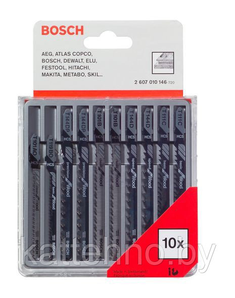 Пилка лобзиковая BOSCH ЛОБЗИКОВЫЕ ПИЛКИ SET 10 шт.