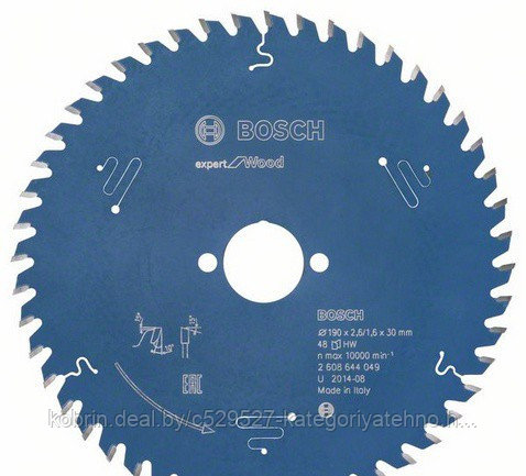 Пильный диск BOSCH Expert for Wood 190x30x2.6/1.6x48T