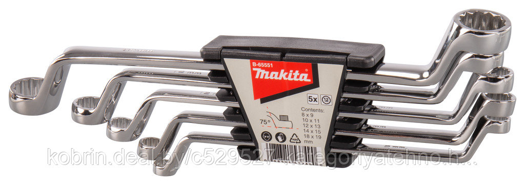 Ручной инструмент MAKITA Набор накидных ключей 5 шт. B-65551