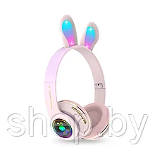 Беспроводные наушники Кроличьи Ушки RABBIT EAR PM-08 цвет : розовый, мятный, сиреневый