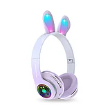Беспроводные наушники Кроличьи Ушки RABBIT EAR PM-08 цвет : розовый, мятный, сиреневый, фото 4