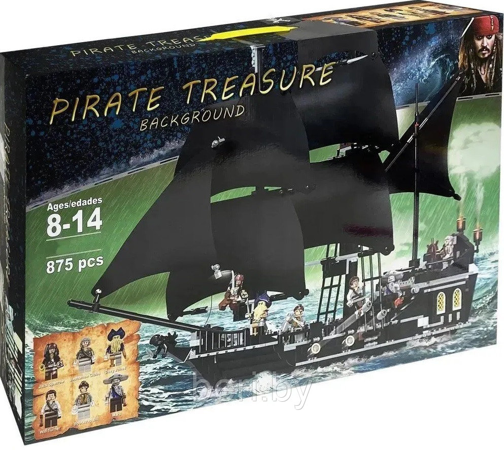 18016 Конструктор SX Pirate Treasure Черная жемчужина (Аналог Lego Pirates of the Caribbean 4184), 804 детали - фото 2 - id-p195602732