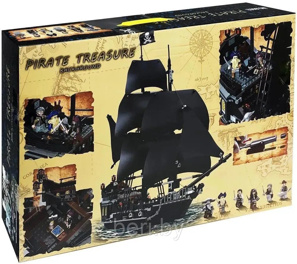 18016 Конструктор SX Pirate Treasure Черная жемчужина (Аналог Lego Pirates of the Caribbean 4184), 804 детали - фото 5 - id-p195602732