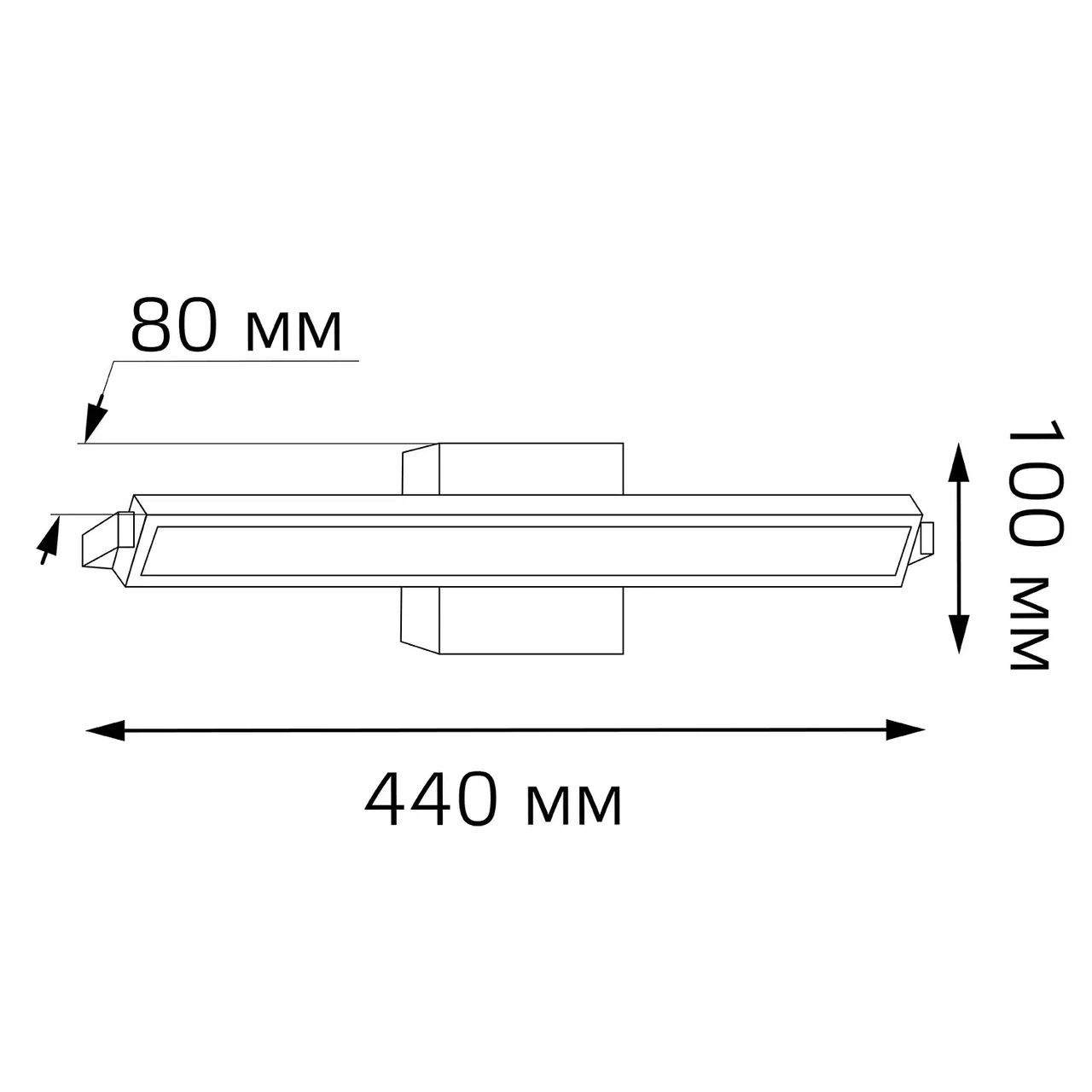 Настенный светодиодный светильник Gauss Safo BR041 12W 730lm 200-240V 400mm - фото 2 - id-p195602644