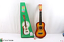 Деревянная шестиструнная гитара 60 см, детская игрушечная гитара для детей, музыкальные инструменты детские, фото 2