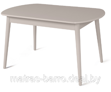 Обеденный стол раскладной Эней (массив+шпон) в тонировке Cream White - фото 4 - id-p61888640
