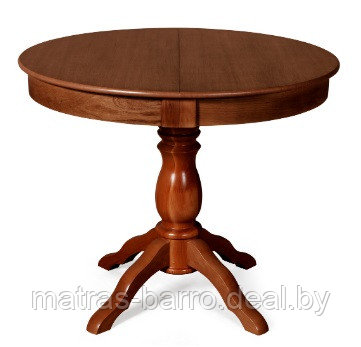 Круглый обеденный стол Гелиос из массива ольхи (тон Палисандр) - фото 2 - id-p35005965