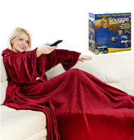 Теплый и уютный плед с рукавами SNUGGIE Купи сейчас Бордовый