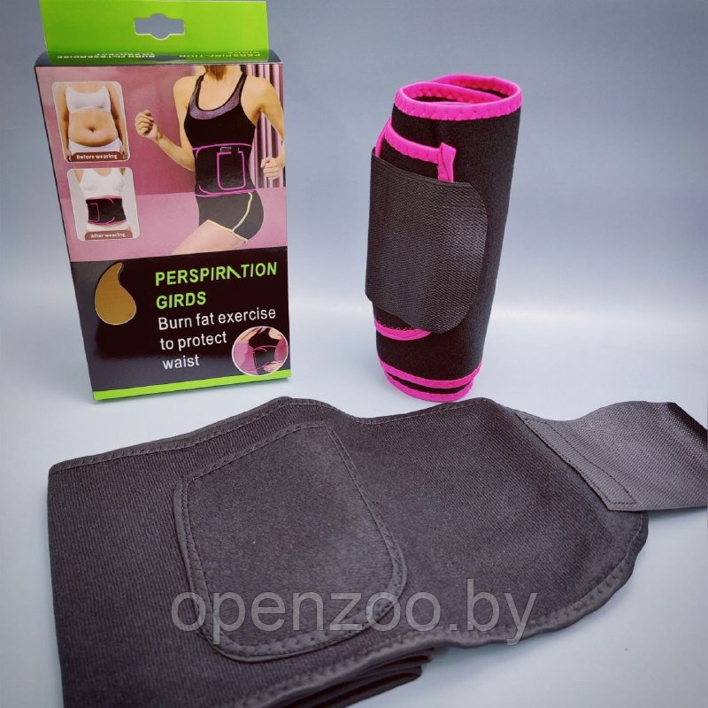 Пояс для похудения c кармашком для смартфона Best Gird для мужчин и женщин Черный с розовым - фото 5 - id-p195609198