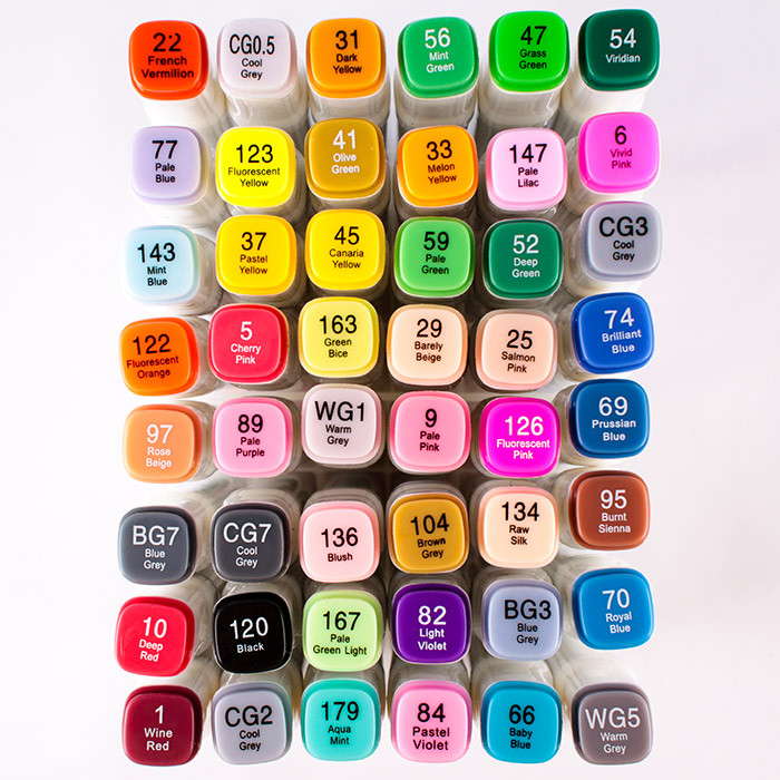 Маркеры для скетчинга (двусторонние) (набор 48 цветов) - фото 8 - id-p195609755