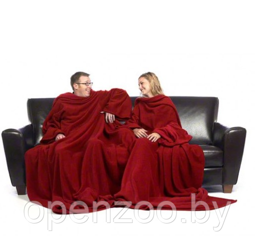 Теплый и уютный плед с рукавами SNUGGIE Купи сейчас Черный - фото 5 - id-p104683657