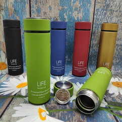 Термос Life Vacuum CUP с прорезиненным покрытием, 500 мл. Салатовый