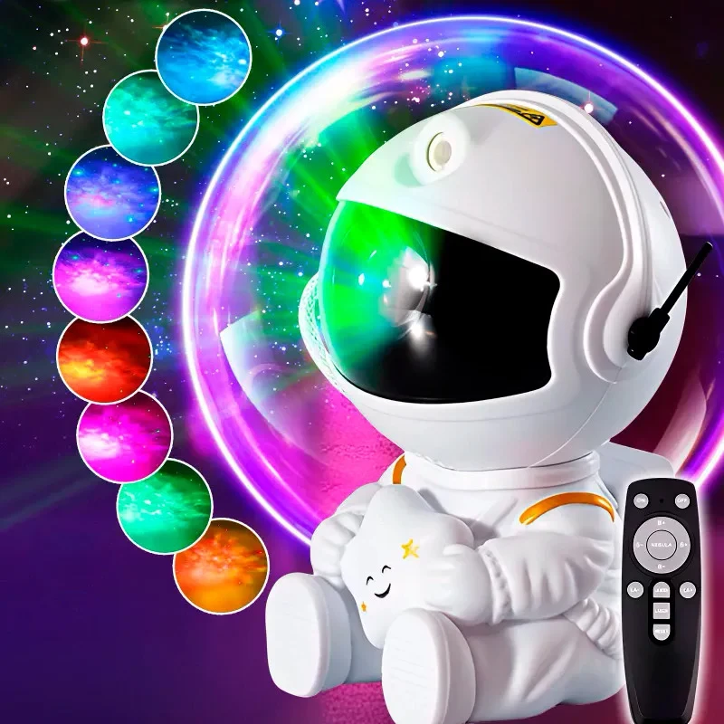 Ночник проектор игрушка Astronaut Nebula Projector HR-F3 с пультом ДУ