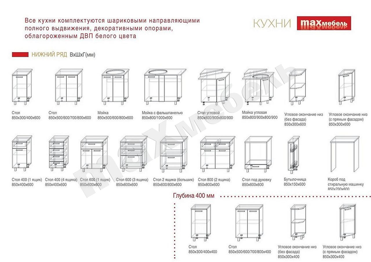 Кухня модульная Макс ЛДСП венге/дуб молочный - фото 3 - id-p88659844