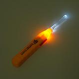 Палочка для чистки ушей Luazon LES-03, LED-подсветка, 3 насадки, от батареек (в комплекте), фото 2