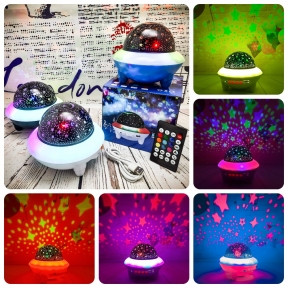 Ночник колонка Летающая тарелка Bluetooth LED Crystal Magik Ball Пульт ДУ Синий корпус - фото 1 - id-p162303256