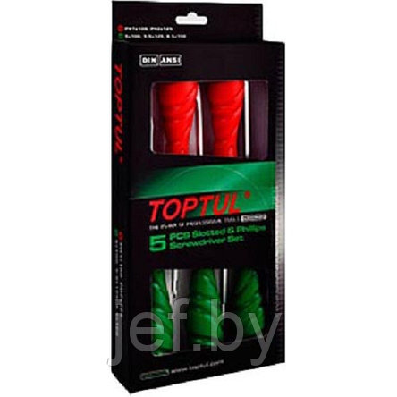 Набор отверток 5шт ударных TOPTUL GAAE0509, фото 2