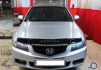 Дефлектор капота - мухобойка, Honda Accord VII 2002-2006, с молдингом, VIP TUNING