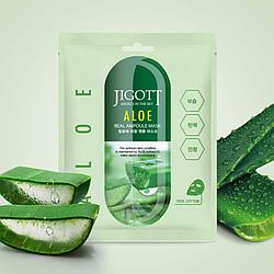 Тканевая маска для лица JIGOTT АЛОЭ ALOE Real Ampoule Mask