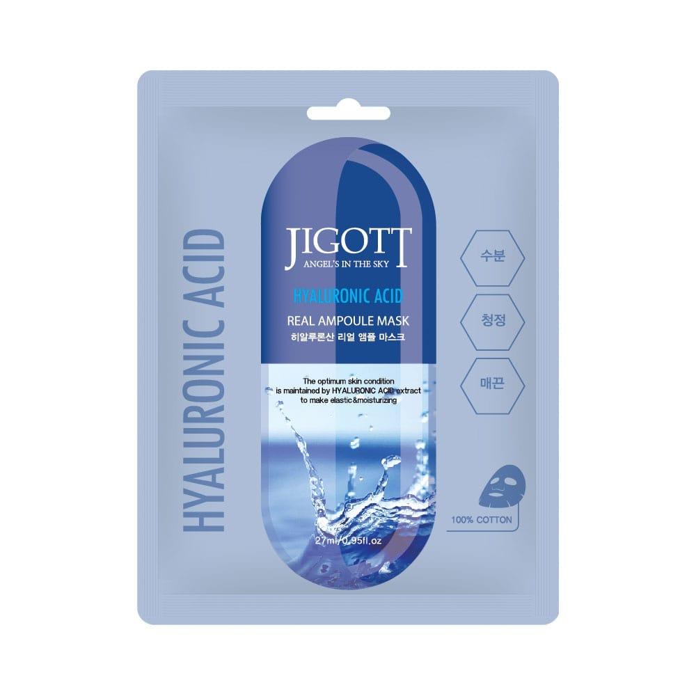 Тканевая маска для лица Jigott ГИАЛУРОН HYALURONIC ACID Real Ampoule Mask 27 мл