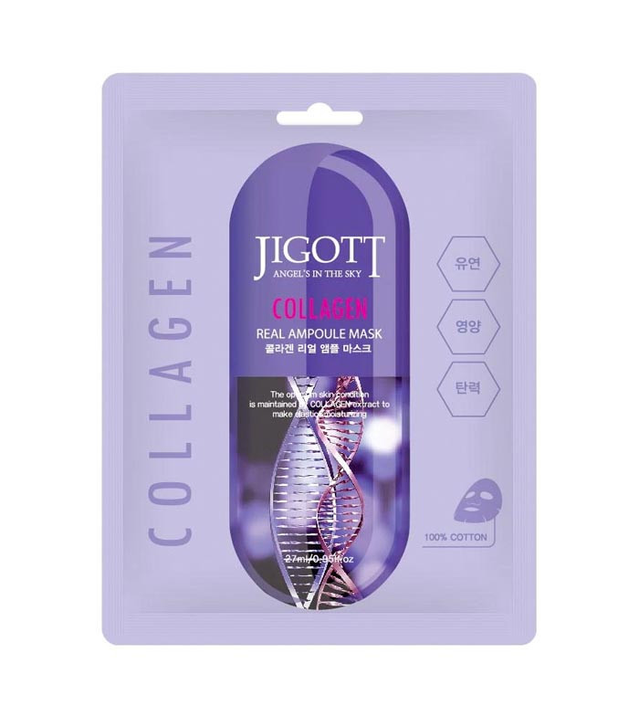 Тканевая маска для лица Jigott КОЛЛАГЕН COLLAGEN Real Ampoule Mask 27 мл