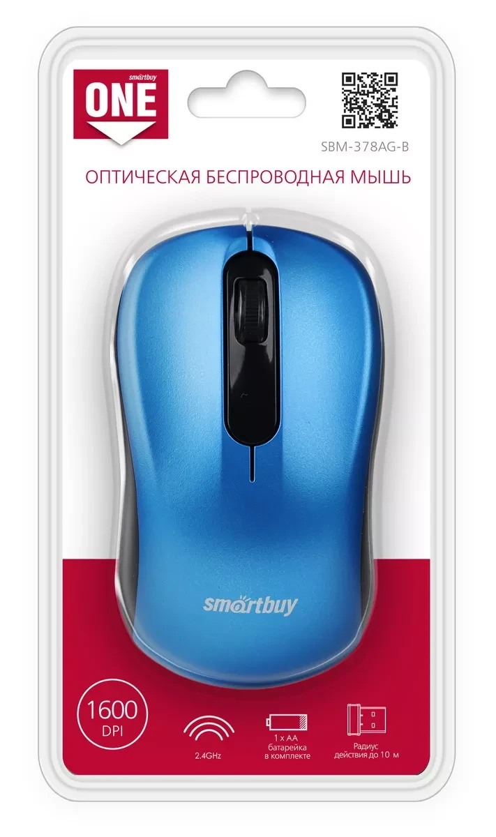 Мышь беспроводная Smartbuy ONE 378AG бирюзовый (SBM-378AG-B)