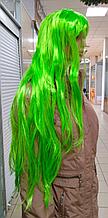 Парик цветной карнавальный искусственный маскарадный Зелёный длинный