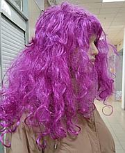 Парик цветной ДЕФЕКТ карнавальный искусственный маскарадный Фиолетовый длинный
