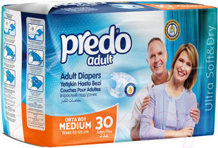 Подгузники для взрослых Predo M 85-125см / AD-133/medium