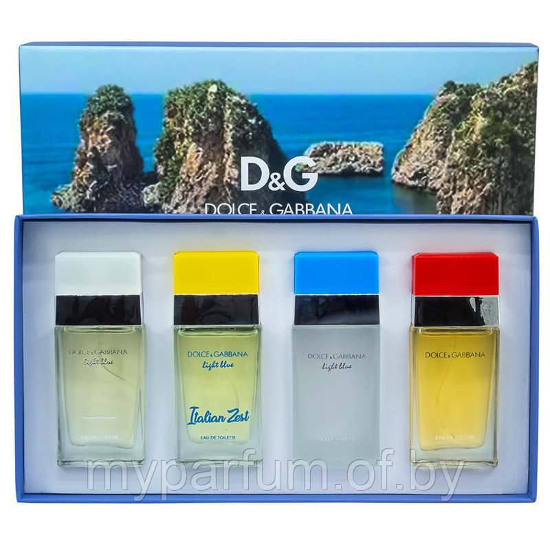Женский подарочный набор Dolce & Gabbana Light Blue Pour 4x30ml (PREMIUM) - фото 1 - id-p195624762