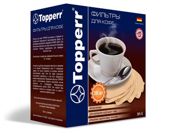 Фильтр-пакеты Topperr №4 200шт 3046 - фото 1 - id-p195609288