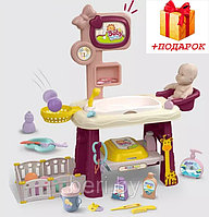 HL-11 Игровой набор по уходу за куклой со стульчиком для кормления, ванночкой для купания, 66 аксессуаров