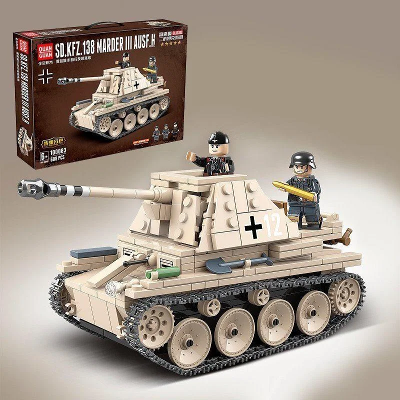 Конструктор Немецкая противотанковая САУ Marder III, 608 дет.,100083, аналог LEGO (Лего) - фото 1 - id-p195630981