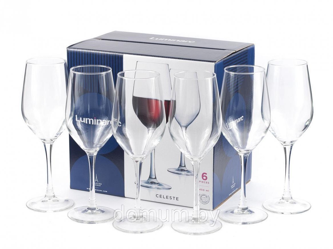 Набор бокалов для вина Luminarc Celeste 6шт 450мл L5832 - фото 5 - id-p195631001