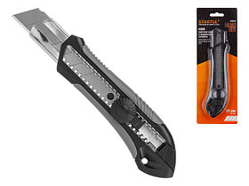 Нож пистолетный с выдвижным лезвием 25мм BLACK LINE STARTUL (ST0926) (ABS+TPR покрытие корпуса) (ST0926)