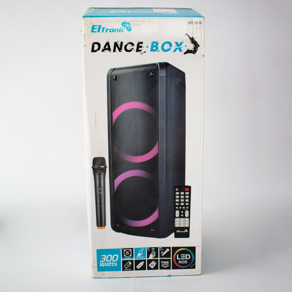 Напольная колонка Eltronic DANCE BOX 300 Watts арт. 20-10 с беспроводным микрофоном и RGB светомузыкой - фото 10 - id-p195646336