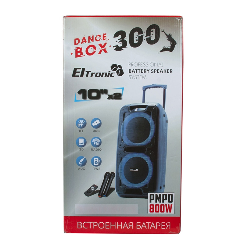 Портативная беспроводная bluetooth колонка Eltronic DANCE BOX 300 арт. 20-14 с двумя беспроводными - фото 8 - id-p195646853