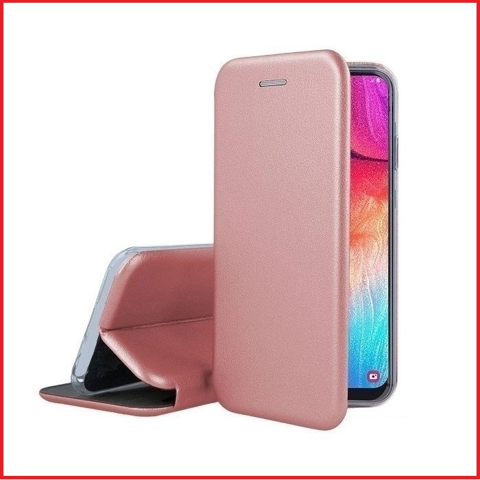 Чехол-книга + защитное стекло 9D для Huawei P Smart 2019 (розово-золотой) - фото 2 - id-p195655499
