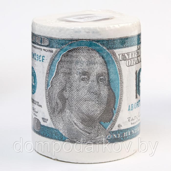 Сувенирная туалетная бумага "100 долларов", 9,5х10х9,5 см - фото 1 - id-p195655536