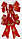 Набор украшений елочных «Бант в снежинках» 2 шт., 14*16 см, красный с золотистым, фото 2
